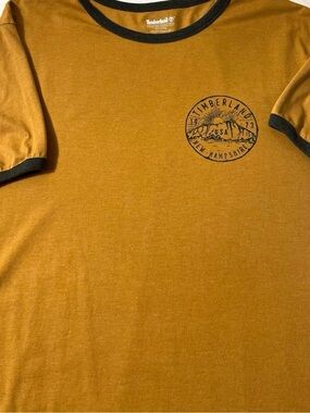 Timberland Established 1973 Mustard Yellow Graphic Ringer T-Shirt XXL